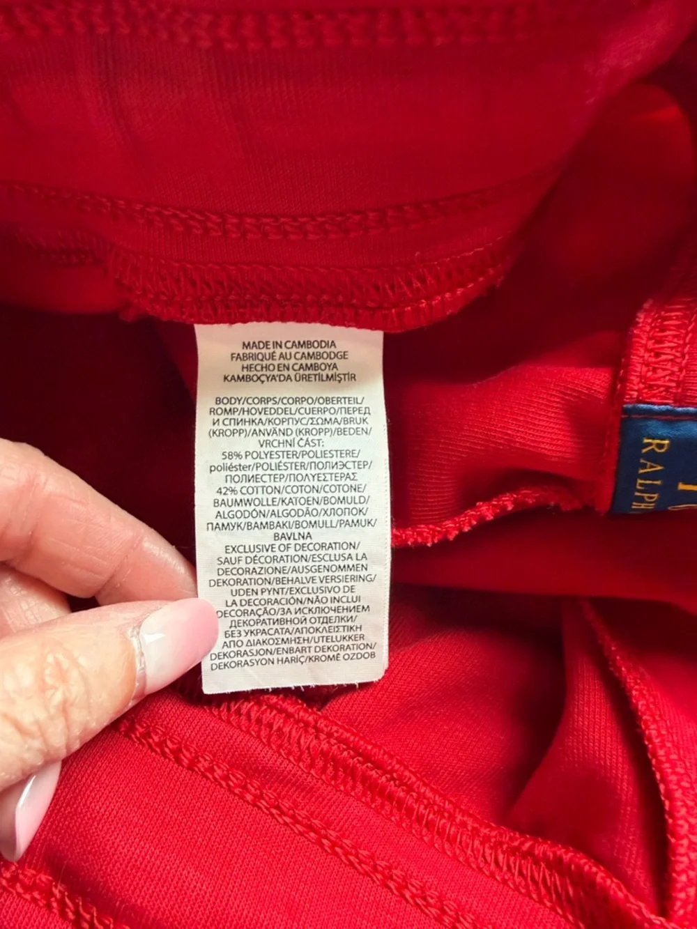 Polo Ralph Lauren Double Knit Shorts Red mens sweat short logo Sz L